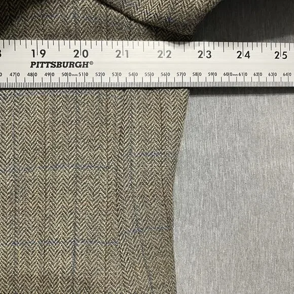 Lauren Ralph‎ Lauren Herringbone Blazer Jacket 42R Brown Sport Coat Suit Preppy